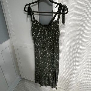 Abercrombie & Fitch Tie-Strap Midi Dress